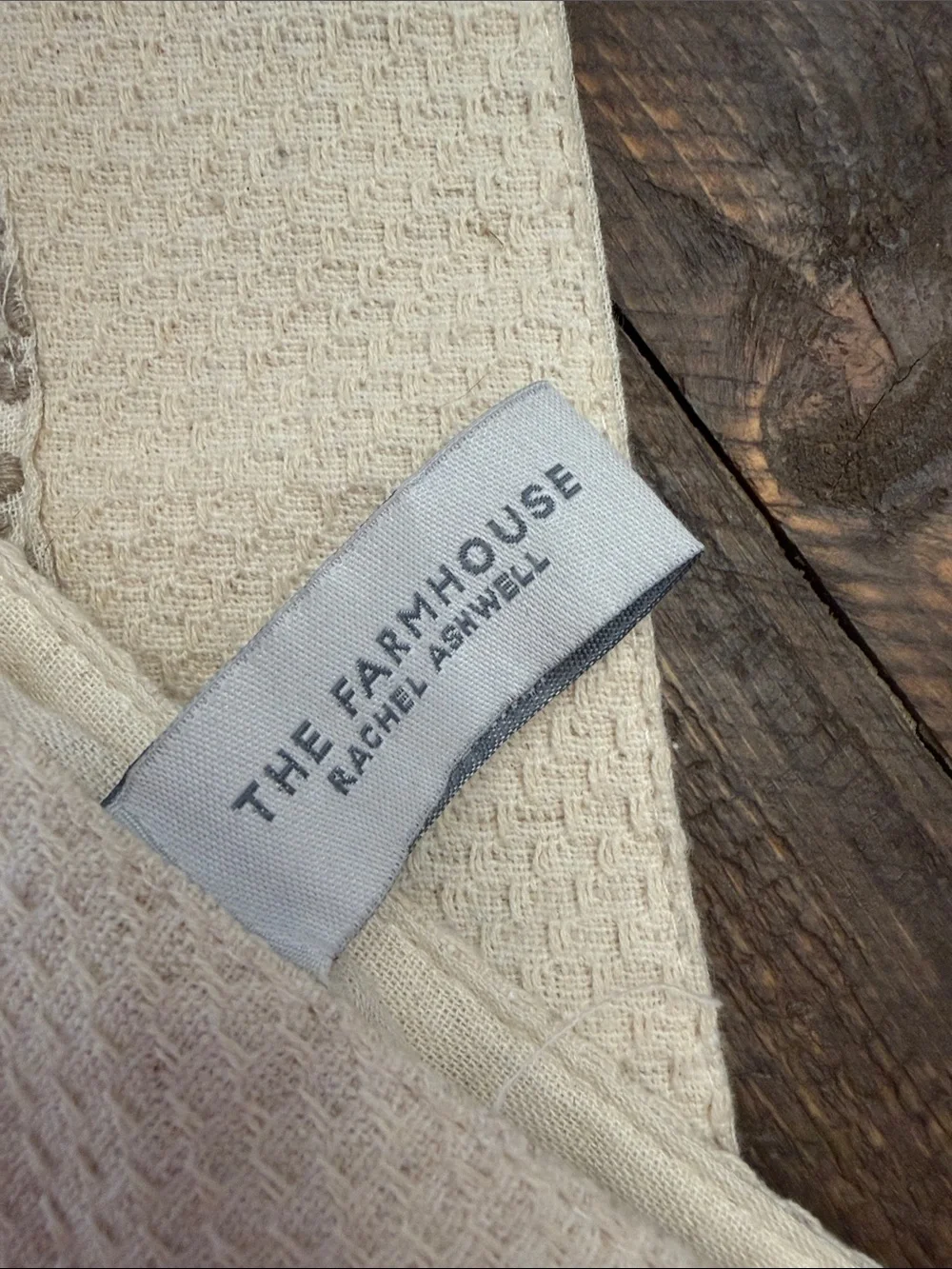 The Farmhouse Rachel Ashwell Embroidered Tassel Table Runner 70x16